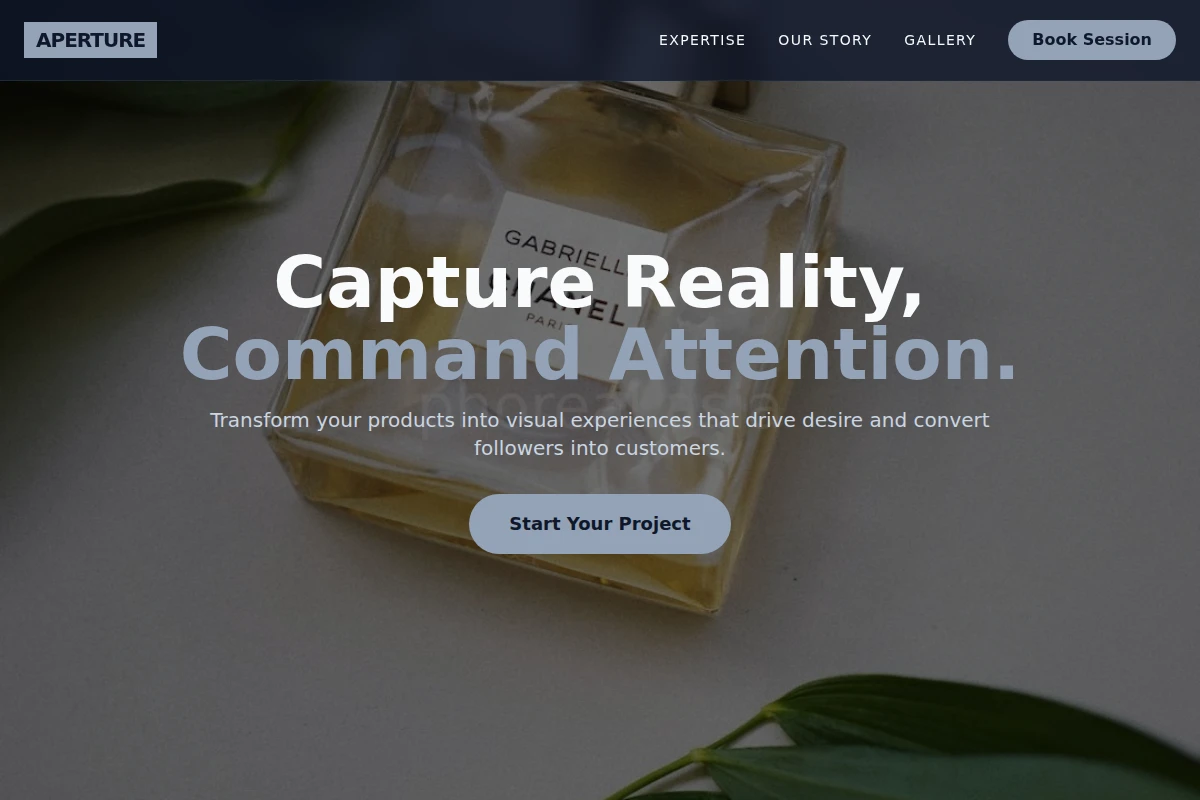 Aperture Product Photography